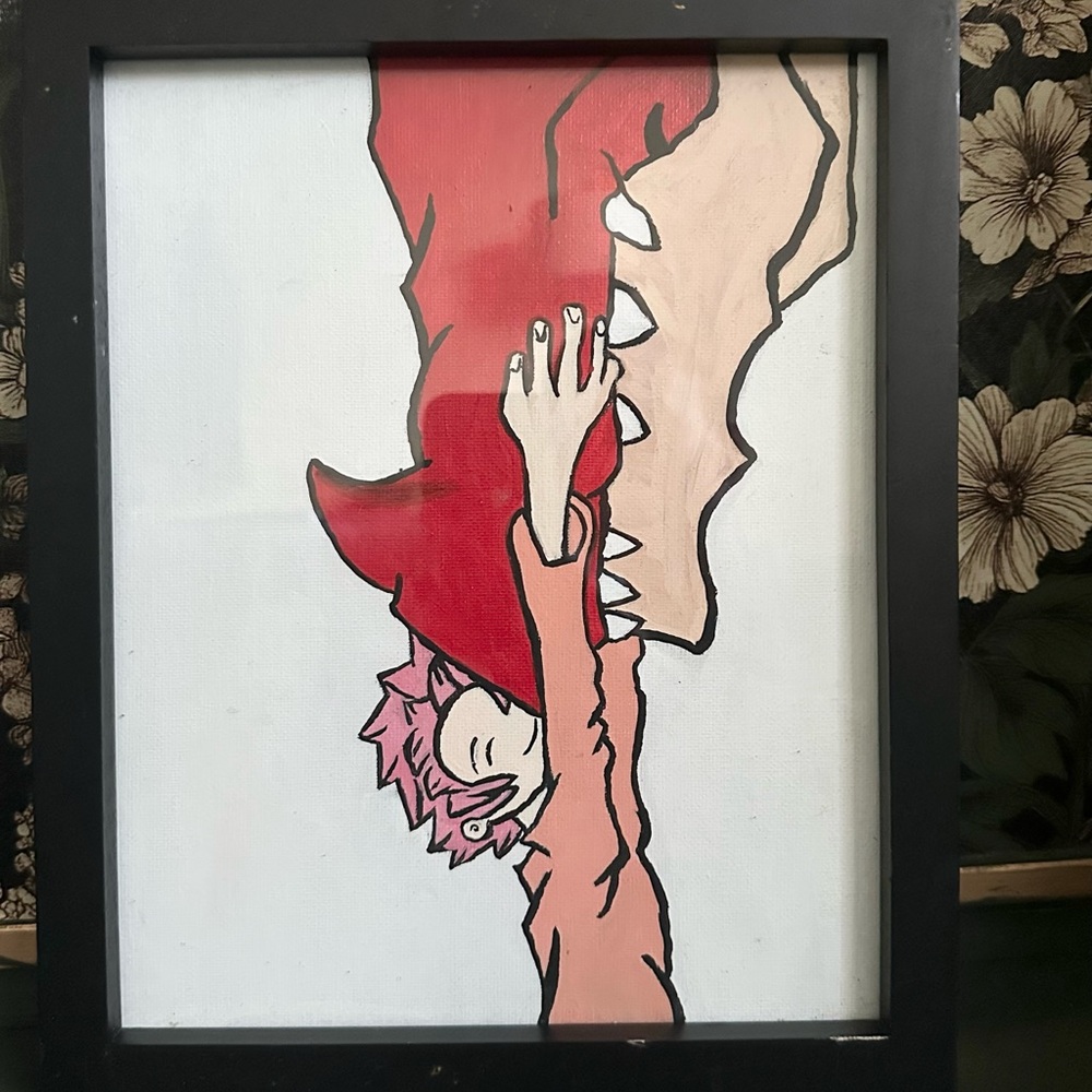 Fairytail Anime Natsu Dragneel Pastel Artwork Painting